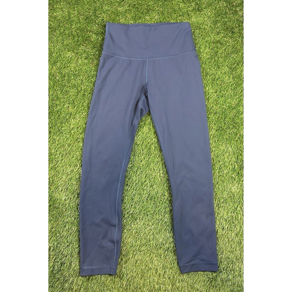 Lululemon Womens Align High-Rise Crop Leggings Sz 4 Blue Yoga Athleisure Gym